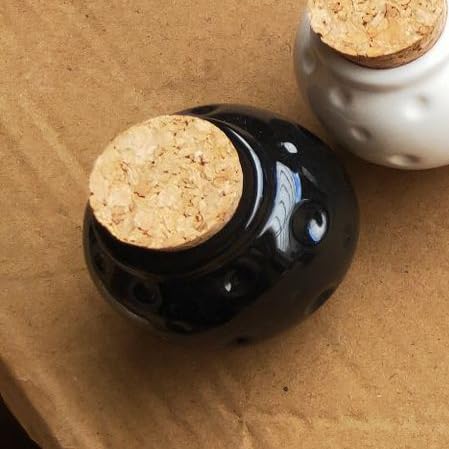 Copa de porcelana para manicura con tapa de madera suave miniatura 3