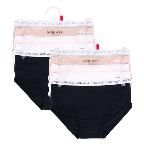 Nine West Girls' Exclusive 10-Pack Super Soft Cotton Blend Panties in Sizes 4, 6, 8, 10, 12 & 142