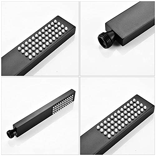 Ensemble de douche combiné anti calcaire noir mat mitigeur double sortie