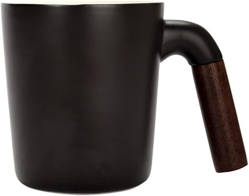 Ebony Handle Water Cup Coffee Office Minimalist Couple Print Diy(D)