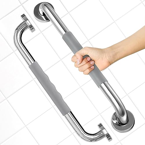 Grab Bars for Bathtubs and Showers, Miaeowve 2 Pack 16 Inch Shower Grab Bars for Elderly for Wall, Stainless Steel Anti-Slip Shower Handle for Elderly, Senior, Handicap and Pregnant Women