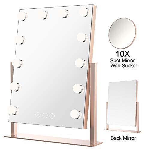 ElectriBrite Hollywood Lighted Makeup Mirror - Upgrade 2 Side Makeup Mirror with Lights