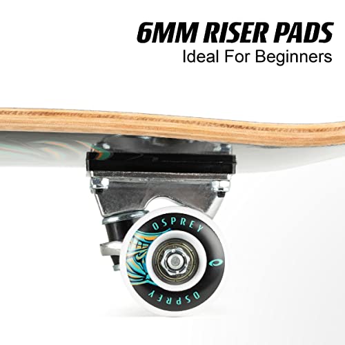 Osprey | Complete Skateboard 31 X 8-Inch, Double Kick 9 Ply Chinese Maple Deck For Kids, Teens Adult And Beginners, Savages, Multiple Designs - 5