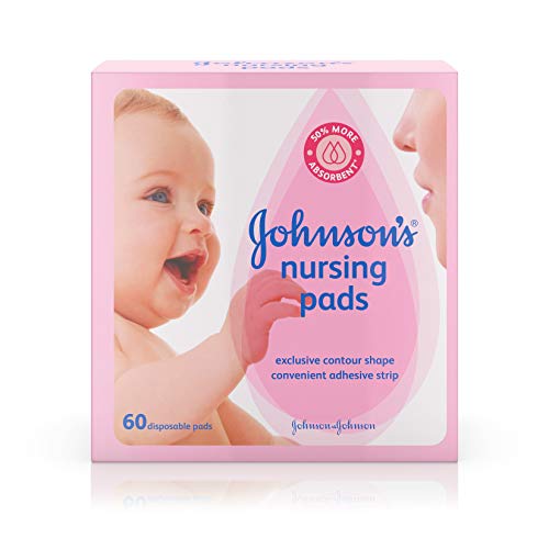 Image of Johnson's Disposable Nursing Pads with Natural Cotton, Super Absorbent, Comfortable, and Breathable, Natural Contour Shape, 60 ct ( Pack of 2)