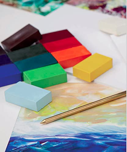 Encaustic Art The Original - Basic Selection Set Of 16 -Encaustic Wax Block Colors Set -Non-Toxic, Beeswax For Encaustic Art Supplies -Handcrafted In Germany #TOP3