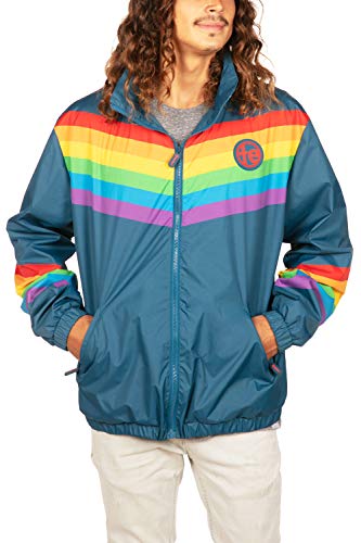 Image of Tipsy Elves Windbreaker Jackets - Retro 80's & 90's Hooded Windbreaker Jacket