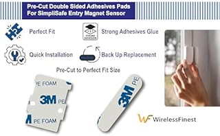 20x Replacement Secure Hold Adhesive Tape for SimpliSafe Entry Sensors Magnets, Strong Hold Double-Sided Pads for Easy Installation On Door Window, Pre-Cut No Cutting Needed, Peel & Stick, Premium