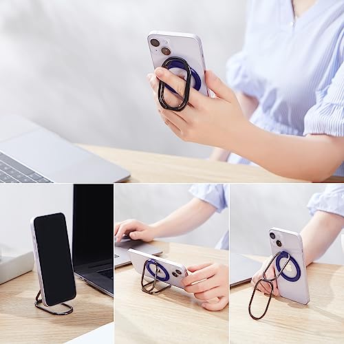 Image of Magnetic Phone Ring Holder, Removable Grip & Kickstand for MagSafe