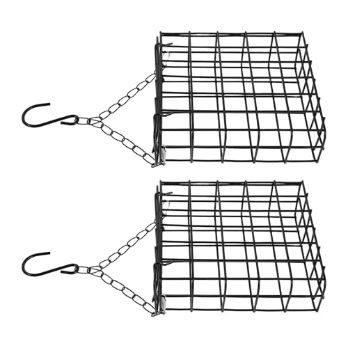 Mangeoire à oiseaux extérieure métal carré GARVALON suspendre design durable