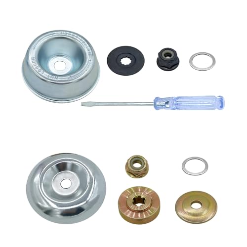 TopHomer Kit de 10 adaptadores de cuchilla para cortacésped, placa de conductor, tuerca de empuje, placa de empuje, accesorios compatibles con Stihl FS120 FS130 FS130R Kit de mantenimiento