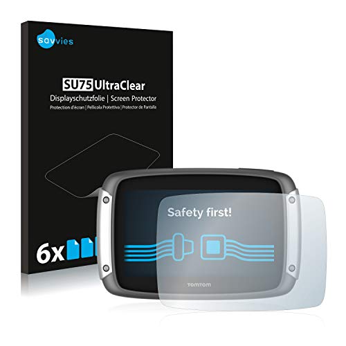 savvies Protector Pantalla para TomTom Rider 400 6 Unidades   Película Ultra Transparente