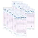 Budgenix Guest Checks Server Note Pads 12 Pack 600 Orders, Pink Guest Check Pads with Bottom Receipt, Waitress Notepad for Restaurant Business