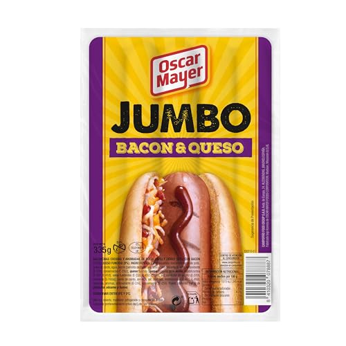 Oscar Mayer - Salchichas Jumbo con Bacon y Queso, 335g