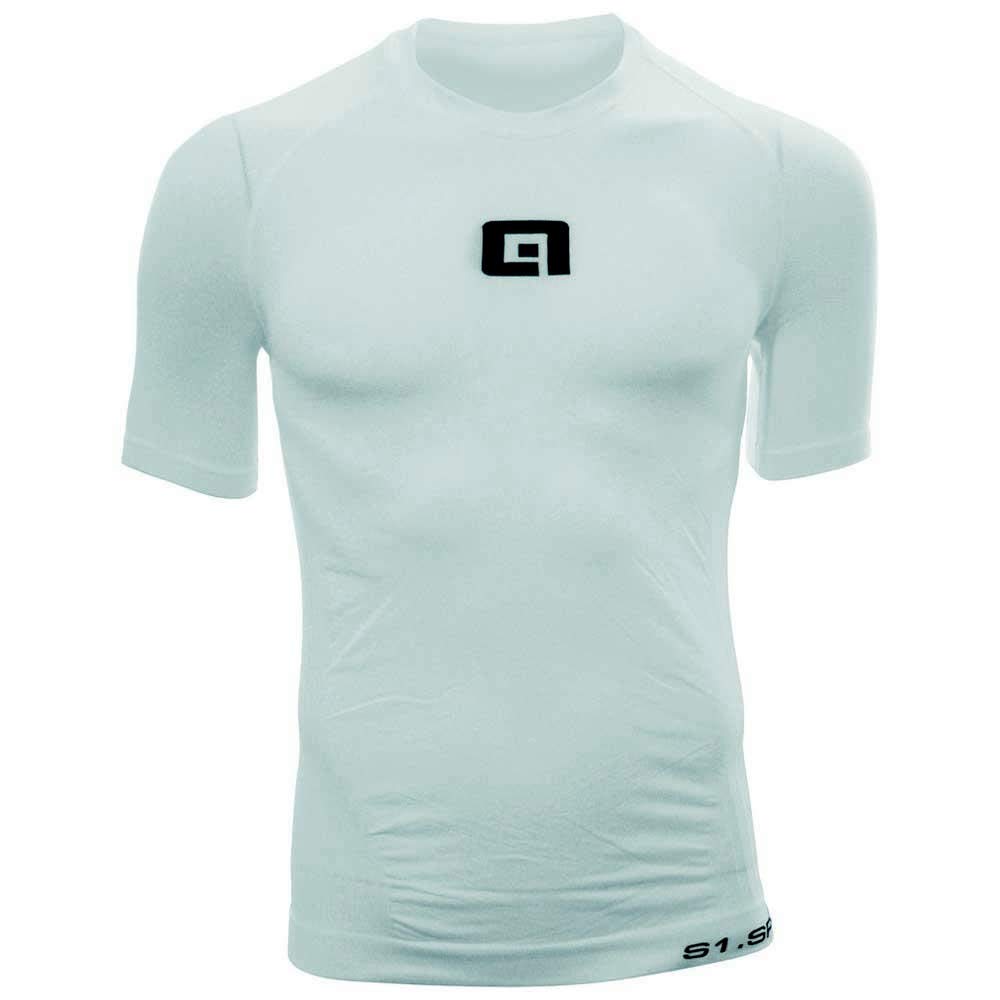 Alé Cycling Men's S1 Spring Intimo Short Sleeve Base Layer, White, L/XL