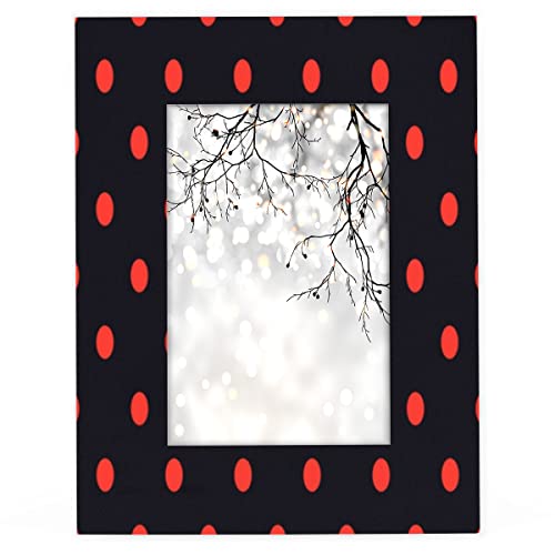 Cfpolar Polka Dot Red Black 11X14 Picture Frame Wood Photo Display Without Mat Photo Frames For For Table Top Or Wall Decor #TOP5