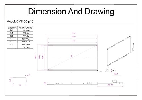 Image of Chengying 50 inch 10 Point Multi-Touch Infrared Touch Frame, ir Touch Panel, Infrared Touch Screen Overlay