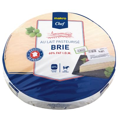 Queso Brie METRO Chef – 500g y 3kg Aprox. | Elaborado con Leche Pasteurizada | Cremoso y Suave | Producto de Francia con 60% de Materia Grasa (1 Paquete, Queso brie 3Kg. Aprox.)