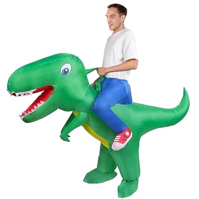 AOOWU Disfraz Dinosaurio Hinchable Adulto Con Sistema Inflable Para Halloween Cosplay Cumpleaños Navidad Carnaval y Fiesta - Hombre y Mujer