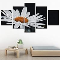 SIGNWIN 5 Panel Canvas Wall Art White Fields for Home Decorations Ready to Hang - 60