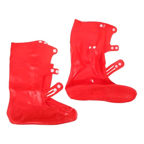 SOIMISS Polainas de Senderismo Impermeables Ajustables para Hombre y Mujer, Cubrezapatillas Antideslizantes Resistentes Arena, Alta Cobertura, Talla L (38-39), Color Rojo para Trekking