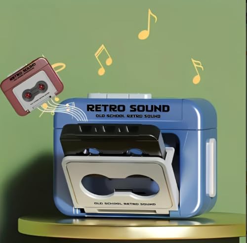 Image of Retro Sound Mini Voice Recorder Keychain - Cute Cassette Style Audio Recording Device with Playback | Portable Keychain Gadget for Bag, Car & Bike | Random Color (Blue /Brown)