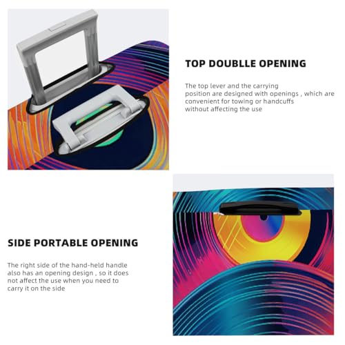 Colorful Music Stretchable Luggage Covers for Suitcase TSA Approved, Dust Proof and Scratch Resistant Travel Luggage Protector for Carry On (18-21 in)4