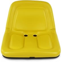 LQI Lawn Mower Garden Tractor Seat Yellow Compatible with John Deere Mowers STX30 STX38 130 160 165 170 175 180 185 110 With Drain Holes GG420-32959, MG861683