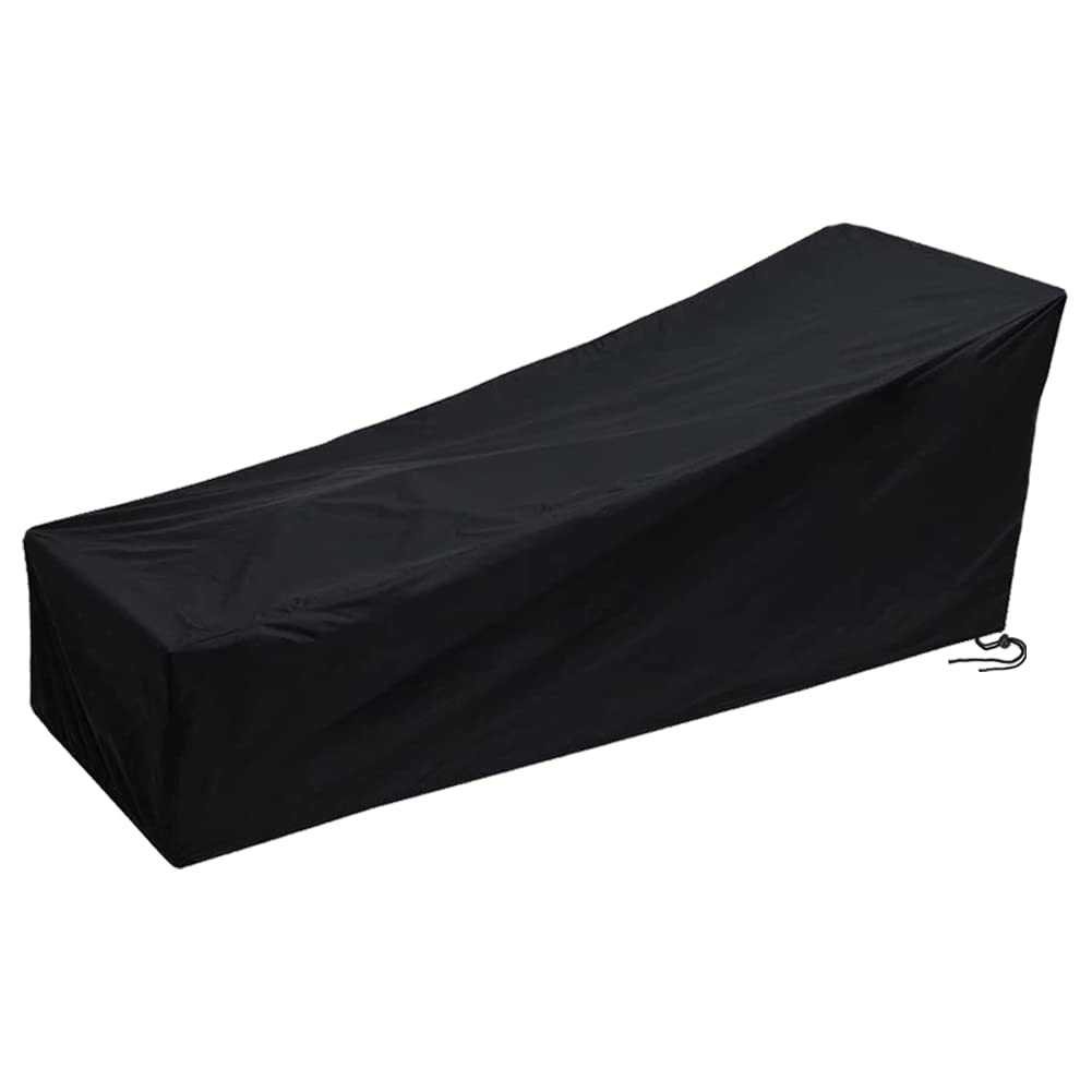 Gicov Chaise Lounge Cover Outdoor Waterproof Heavy Duty Lounge Chair Cover with Windproof Elastic Hem Indoor Extra Large Anti-UV Chaise Lounge Cover Patio Garden Furniture All Season Protection 1Pack
