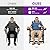 PURPLE LEAF Adirondack Chair with 24.6" Oversized Seat and Dual Cup Holders All Weather Wood-Like HDPE Outdoor Fire Pit Chair for Patio Garden Deck Backyard Porch, Gray