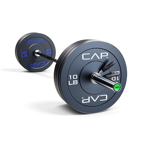 Image of CAP Barbell Olympic Weight Set with 7ft Barbell & Bumper Plates | 160-370 lbs | Multiple Options