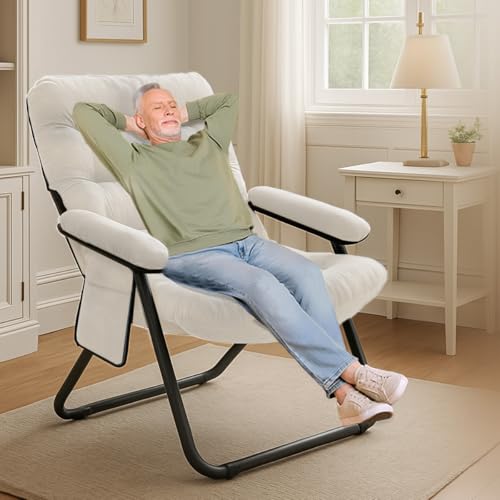 Poltrona Ergonomica Longue, 3 Posições, Poltrona do papai de praia Reclinavel Portátil Resistente para Sala de Estar/Sala de Jantar, Poltrona para sala de Estudo Suporta Até 80 kg