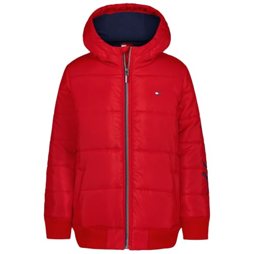 Image of Tommy Hilfiger Boys' Heavyweight Hooded Polar Fleece Lined Puffer Jacket