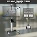 Mount-It! Mobile TV Stand for Flat Screen Televisions, Height Adjustable Rolling TV Cart for 32, 40, 50, 55, 60, 65 and 70 Inch Screens, 110 Pound Capacity