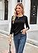 GRACE KARIN Fall Sweater for Women 2025 Crew Neck Lightweight Winter Knit Pullover Sweaters Fitted Business Casual Tops Black M