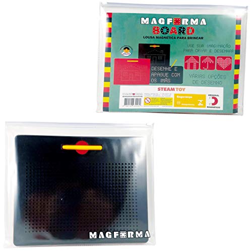 LOUSA MAGICA MAGNÉTICA KIT DE DESENHO MAGFORMA BOARD PRETA G