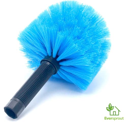 Image of EVERSPROUT Twist-On Cobweb Duster | Hand Packaged to Protect Bristles | Indoor & Outdoor Brush Attachment | Fits Standard Acme Threaded Poles | Brush Head with Handle, No Pole (Medium-Stiff Bristles)