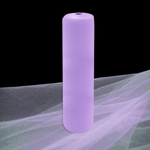 Image of Lavender Tulle Fabric Rolls 54 Inch by 10 Yards Fabric Tulle Bolt for Wedding Decorations DIY Tutu Baby Shower Table Skirt Birthday Party Craft Supplies