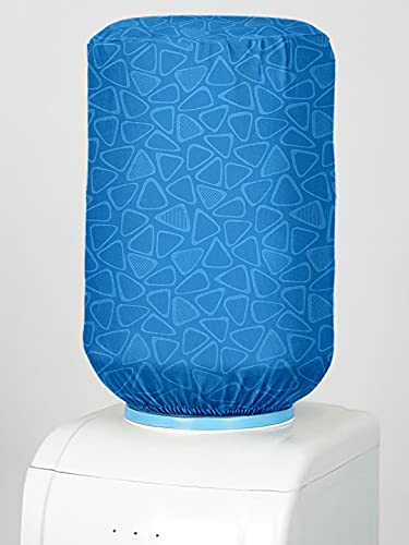 Image of Cortina Self Print Water Dispenser Bottle Can Cover | Elastic Closure | Machine Washable | Polyester Material | Environmental Friendly | Digital Print | 45cm x 42cm x 43cm | 20 Liters | Blue 5