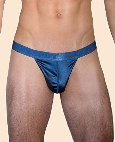 B2BODY Satin Mens Sport Thongs Underwear Silky Sexy Man G String Thong Undie Multi Pack3