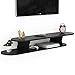 Tribesigns 2 Tier Modern Wall Mounted Media Console Floating TV Shelf TV Stand 59x13x7 inch for Xbox One/PS4/Cable Box/DVD Players/Game Console (Black)