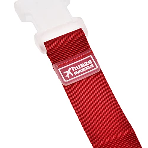 Image of uxcell Add a Bag Luggage Straps, Adjustable Suitcase Connect Belts with Buckle, Nylon Travel Packing Accessories 300x25mm, Red 3Pcs