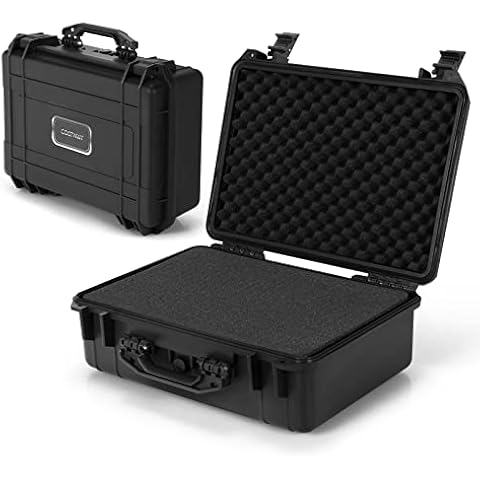COSTWAY Waterproof Hard Case with Custom Foam Cover