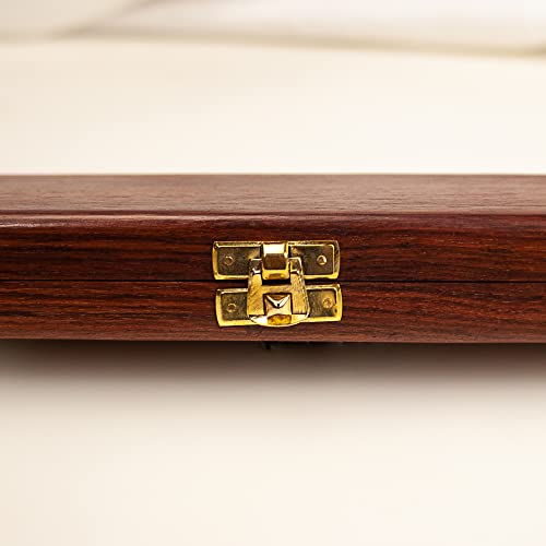 Sterling Games Wooden Mancala Board Game Cherry Finish With Real Stones 13” Wood Game Board #TOP4