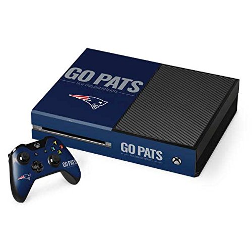 Skinit Decal Gaming Skin Compatible with Xbox One Console and Controller Bundle - Officially Licensed NFL New England Patriots Team Motto Design