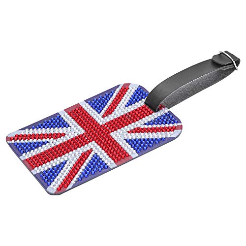 Etiquetas de bagagem para presentear com a bandeira de pintura de diamante em forma especial DIY par