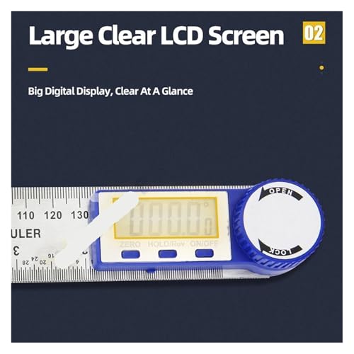 Anglemètre numérique 360 degrés en métal durable règle carrée Protractor P2 - 4