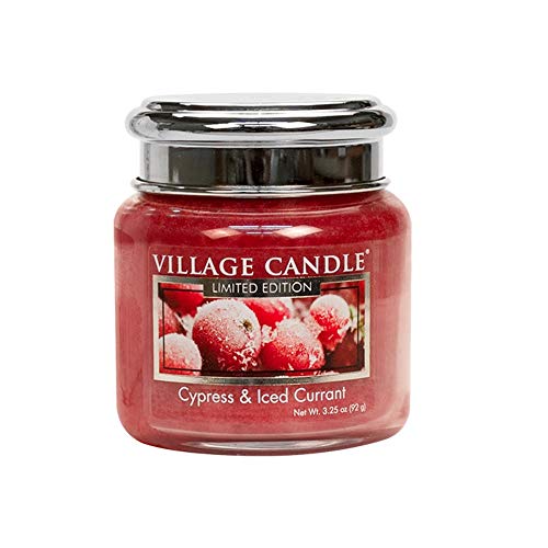 Petite bougie cyprès et groseille glacée Village Candle, cadeau idéal