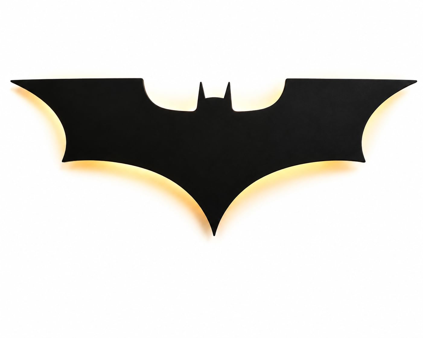 LET'S DIY Bat Shaped LED Wall Lamp, 16 Inch, Warm White, for Bedroom, Living Room, Kids Room and Gaming Room