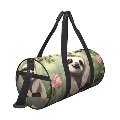 Cute baby sloth Duffle Bag for Women Men Personal Item Travel Bag Canvas Weekender Overnight Bag Lightweight Sports Tote Gym Bag Carry On Luggage Bag3