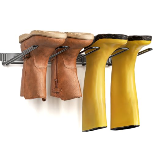 PrimZooty Wader Boot Hanger Wall Mount - Sturdy Metal Boot Rack(2 Pair)